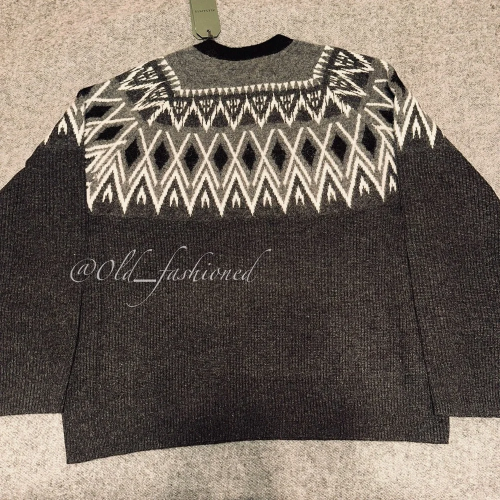 ALL SAINTS Wool Ace Fair Isle Oversized Sweater